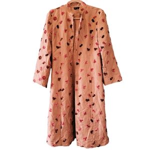Pink Silk Duster Coat